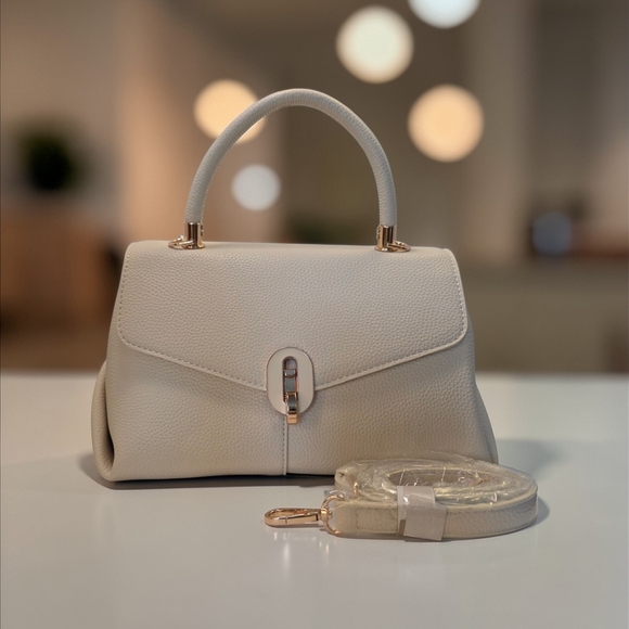 Purple and Lilac Handbags - Elegance in the Details Vanilla Satchel Handbag by Purple and Lilac Co. NWT